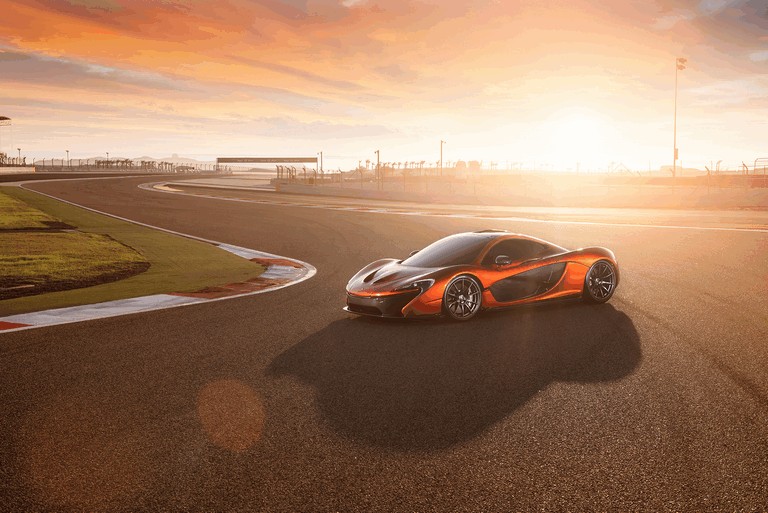 McLaren P1 front 3/4 on track